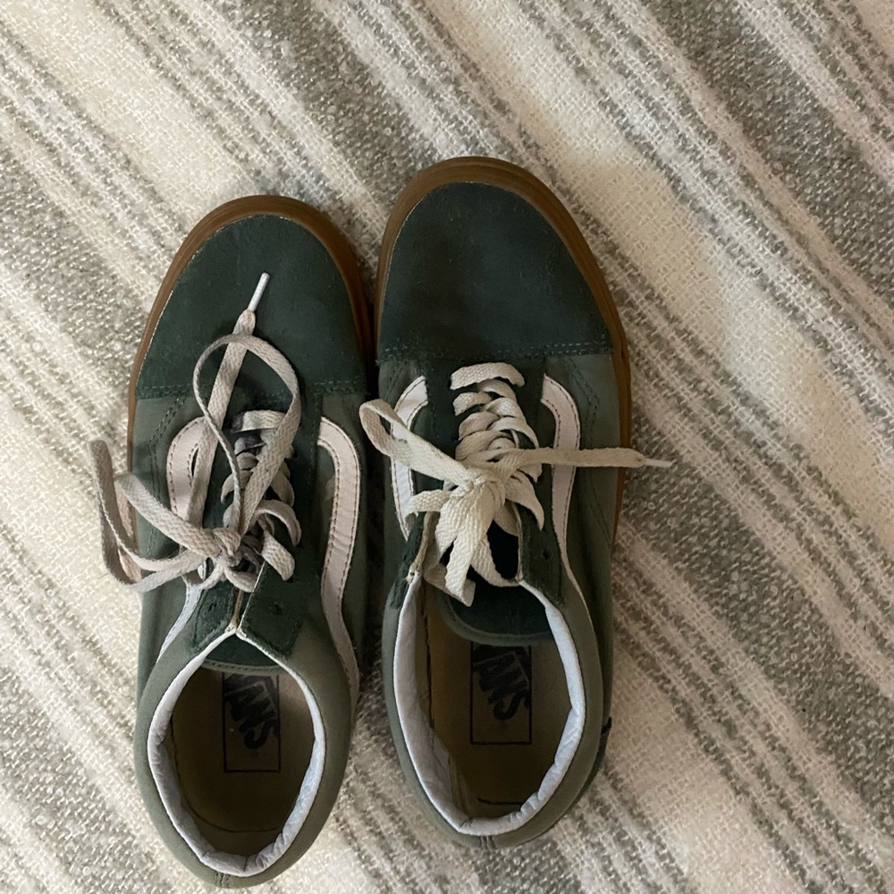 green and brown soles vans